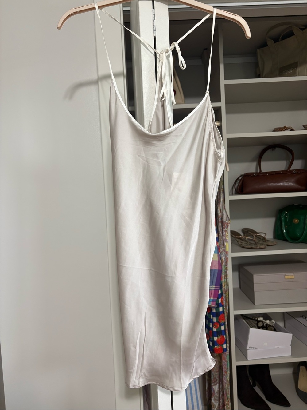 Free People Ivory Champagne Slip Dress NWT